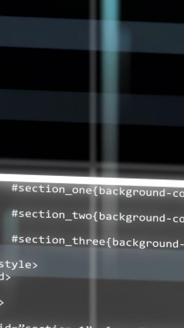 Vertical video: Cyan glow arising center starting columns, binary digits moving, showing grid data