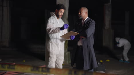 crime scene investigation with forensic investigators
