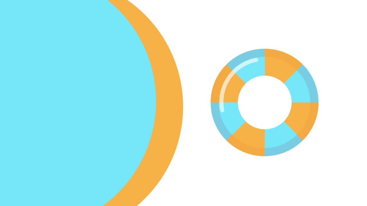 색 배경에 고립된 만화 스타일의 라이프보이 아이콘의 4k 비디오.