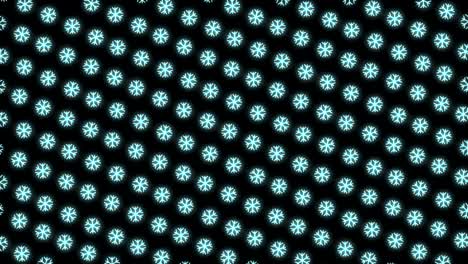 Neon-Christmas-Pattern-Background-of-Snowflake-in-White-and-Black-Looping-animation