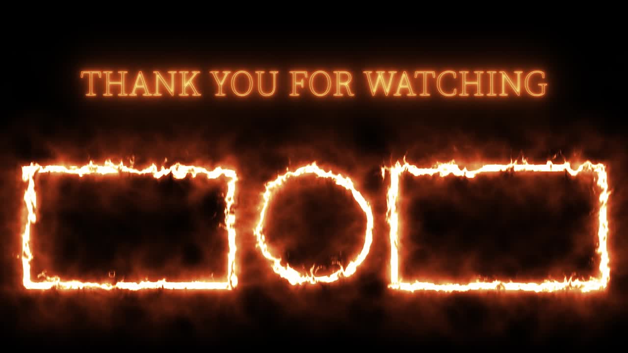 컬러 플레임 엔드 카드 엔딩 스크린 모션 그래픽