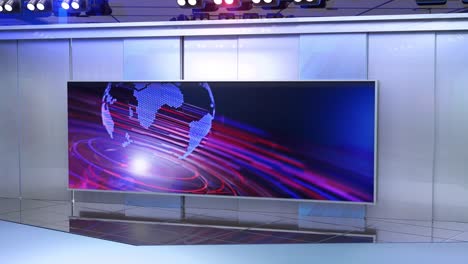 fondo de estudio de noticias virtuales en 3d, bucle