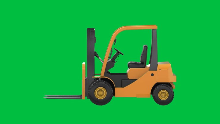 forklift truck isolated