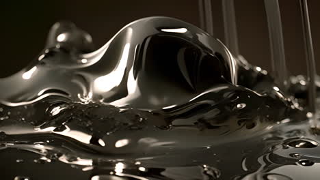 a serene capture of water droplets in black and white