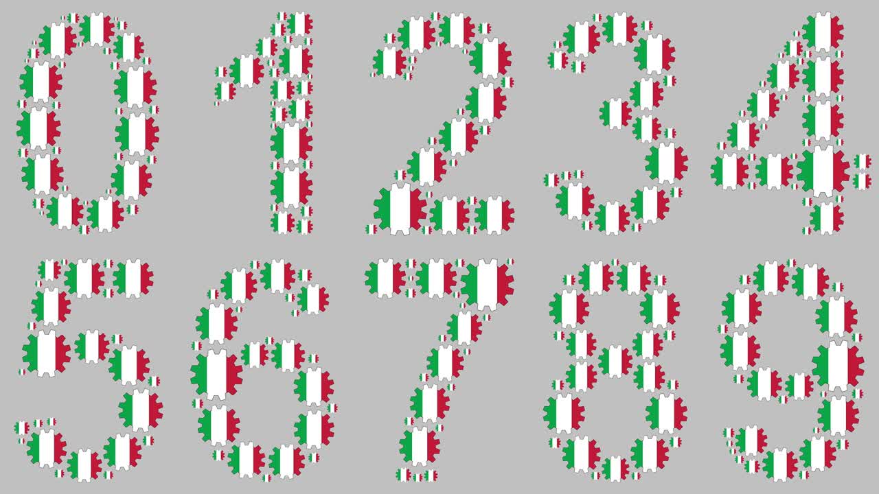 conjunto de números italianos