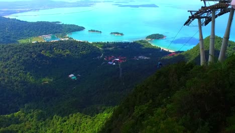 el teleférico langkawi skybridge de la isla de langkawi en malasia