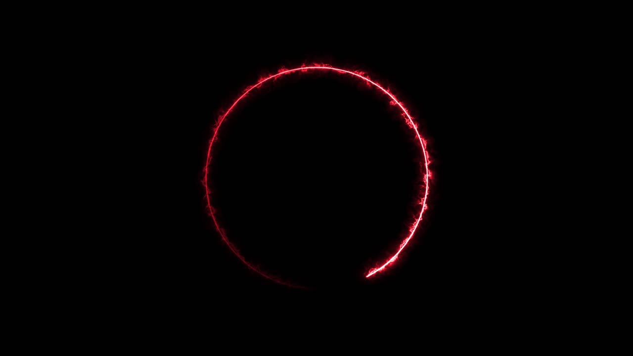 검은 배경에 현대적인 빛나는 프리로더 애니메이션 및 진행률 로드 원 막대