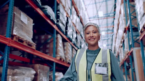 trabajador feliz del almacén