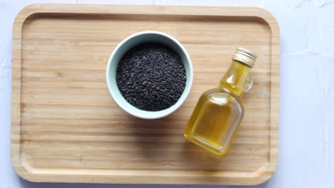 Black-cumin-seed-in-a-bowl-on-table