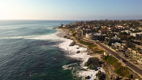 aerial forward descend windansea beach, la jolla, california