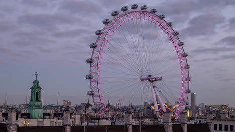 london eye and skyline, london, england