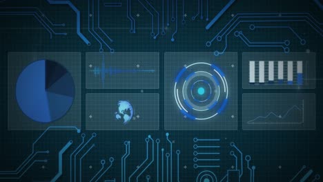 Animation-of-scope-scanning-and-computer-circuit-board-with-data-processing