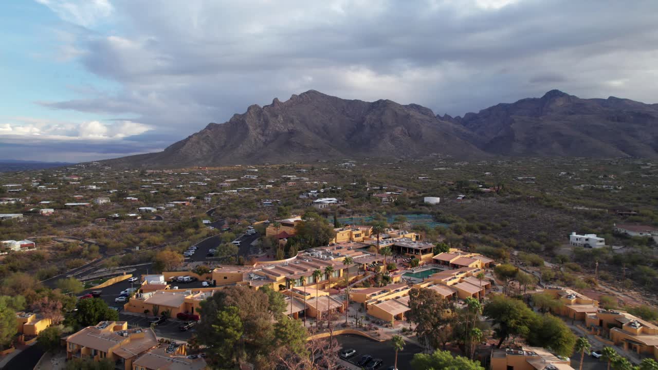 Westward Look Resort in Tucson, Arizona, 4K aerial view