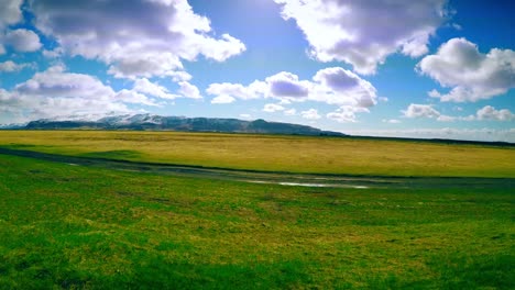 lapso de tempo de uma paisagem islandesa