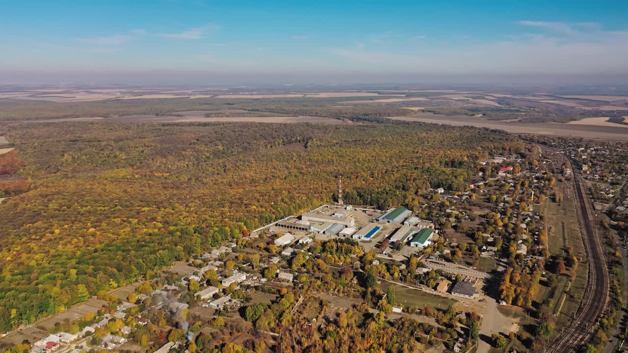 Industrial Commercial Special Zone. Aerial view of industrial zone at countryside