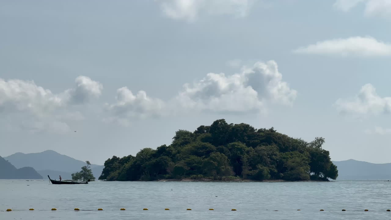 Idyllic Island Landscape with Boat