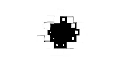 cubos blancos y negros borrar la pantalla de transición con el canal alfa