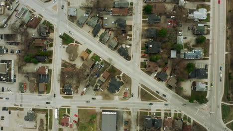 criss crossing roads in a residential part of a small city