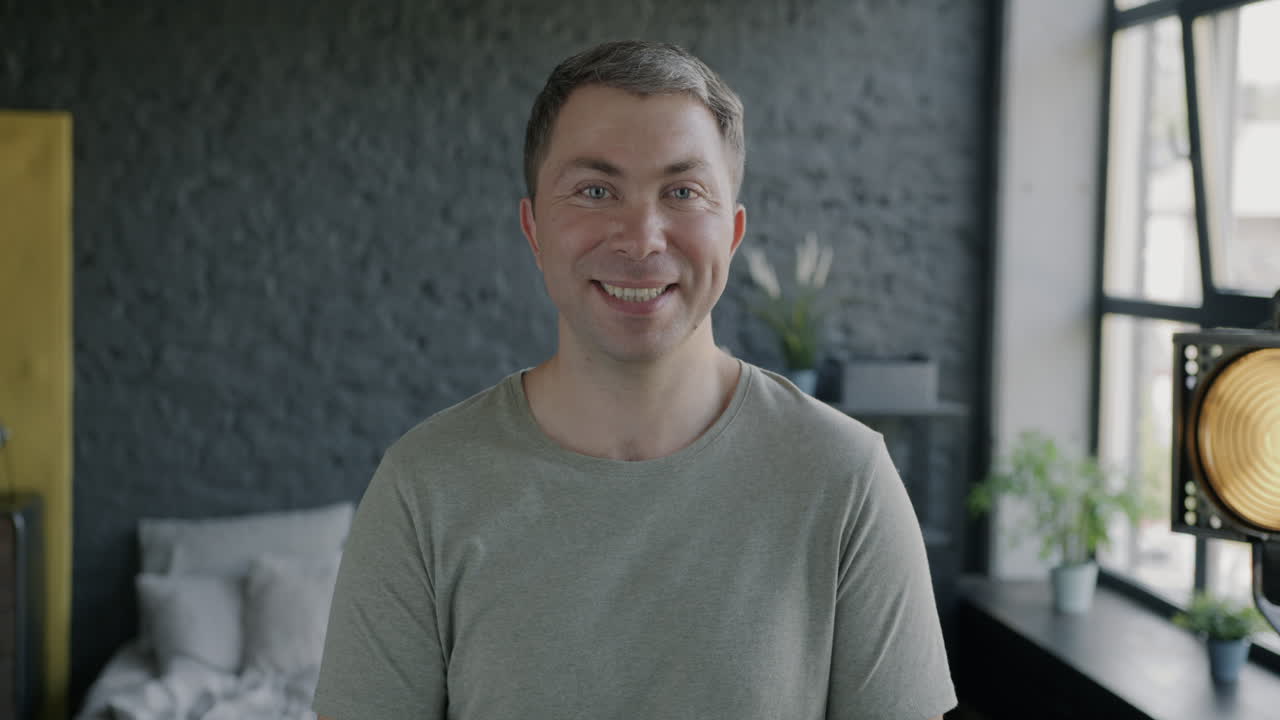 Smiling Man in a Studio