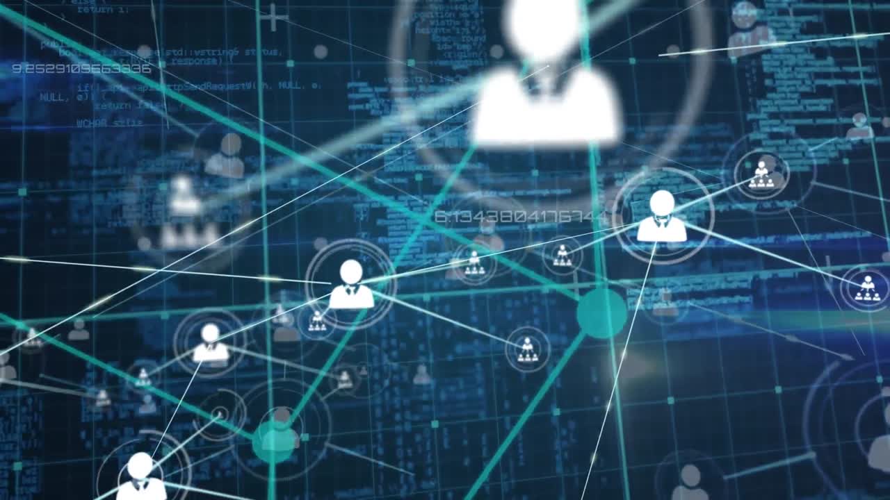 Animation of data processing over network do connections
