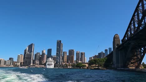 pass beneath iconic steel arches, treated to panoramic views sydney harbour