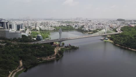 Aerial-footage-of-the-Lime-Light-Bridge-It-consists-of-a-25