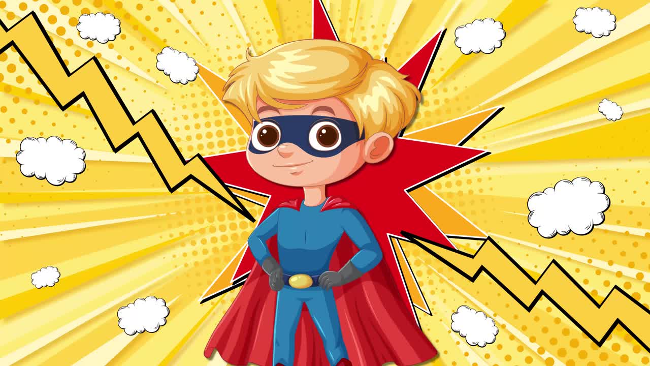 만화책 스타일의 슈퍼히어로 캐릭터