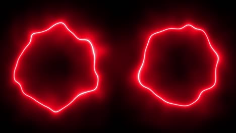 neon circle distortion glowing animation motion graphics