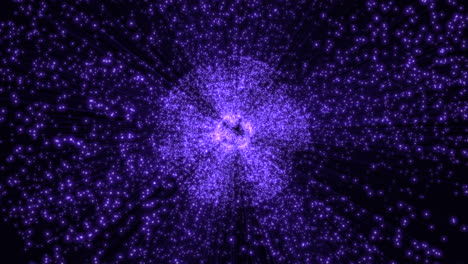 cosmic cluster brilliant purple stars in futuristic formation