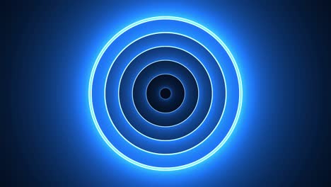 abstract blue neon circles
