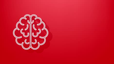 brain shadow icon. digital brain in hand. neural network. iq testing. brainstorm think idea. motion graphic