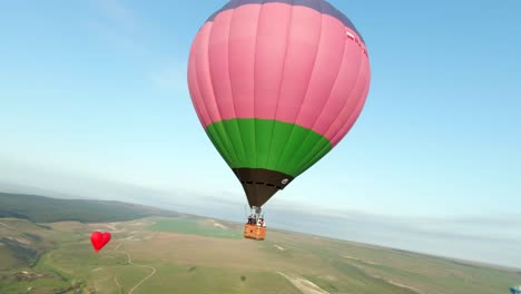 hot air balloon ride over scenic landscape