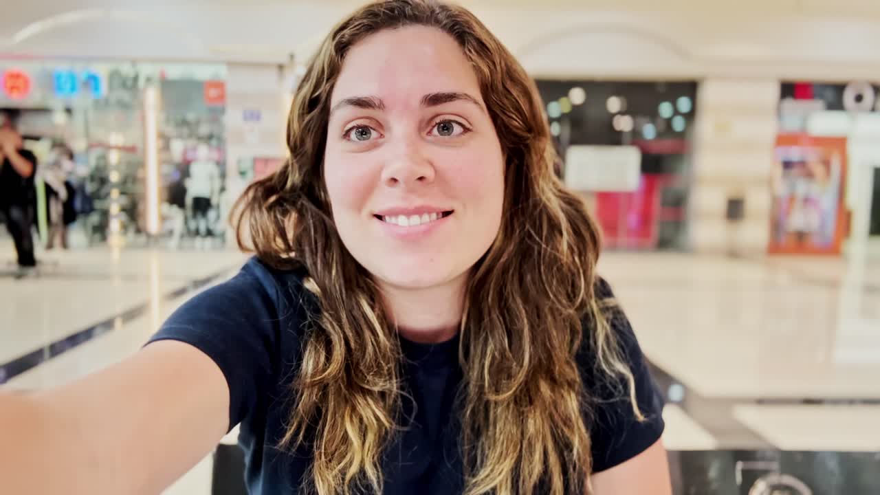 University Student Studying Online in a Common Area