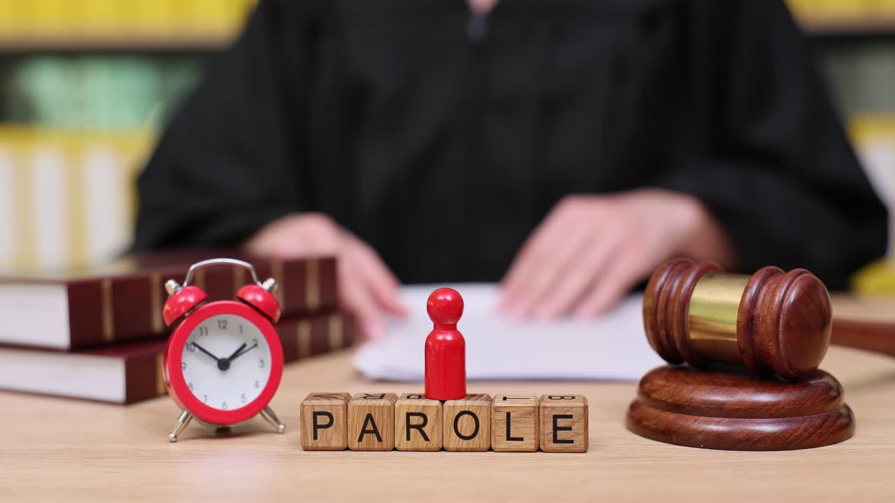Parole Hearing with Judge and Gavel