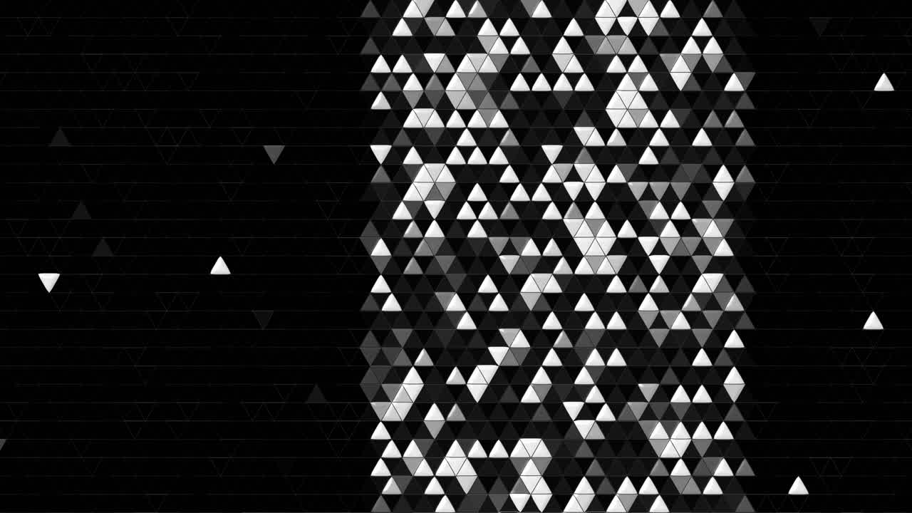 Abstract background stripe pattern, triangle shape and diamond shape. Black color gradient, elegant style. Loop animation. Copy space.