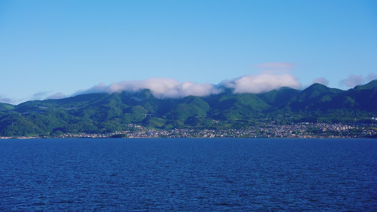 Clouds Over Japanese Landscape, Kyushu and Oita Prefecture Background Ocean
