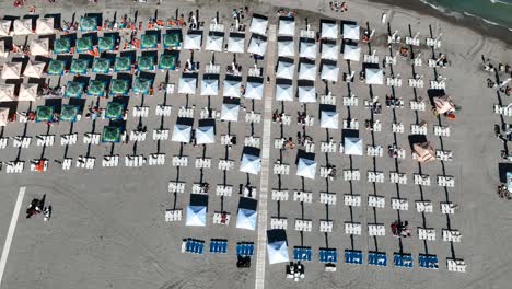 aerial footage of mamaia beach, constanta, romania