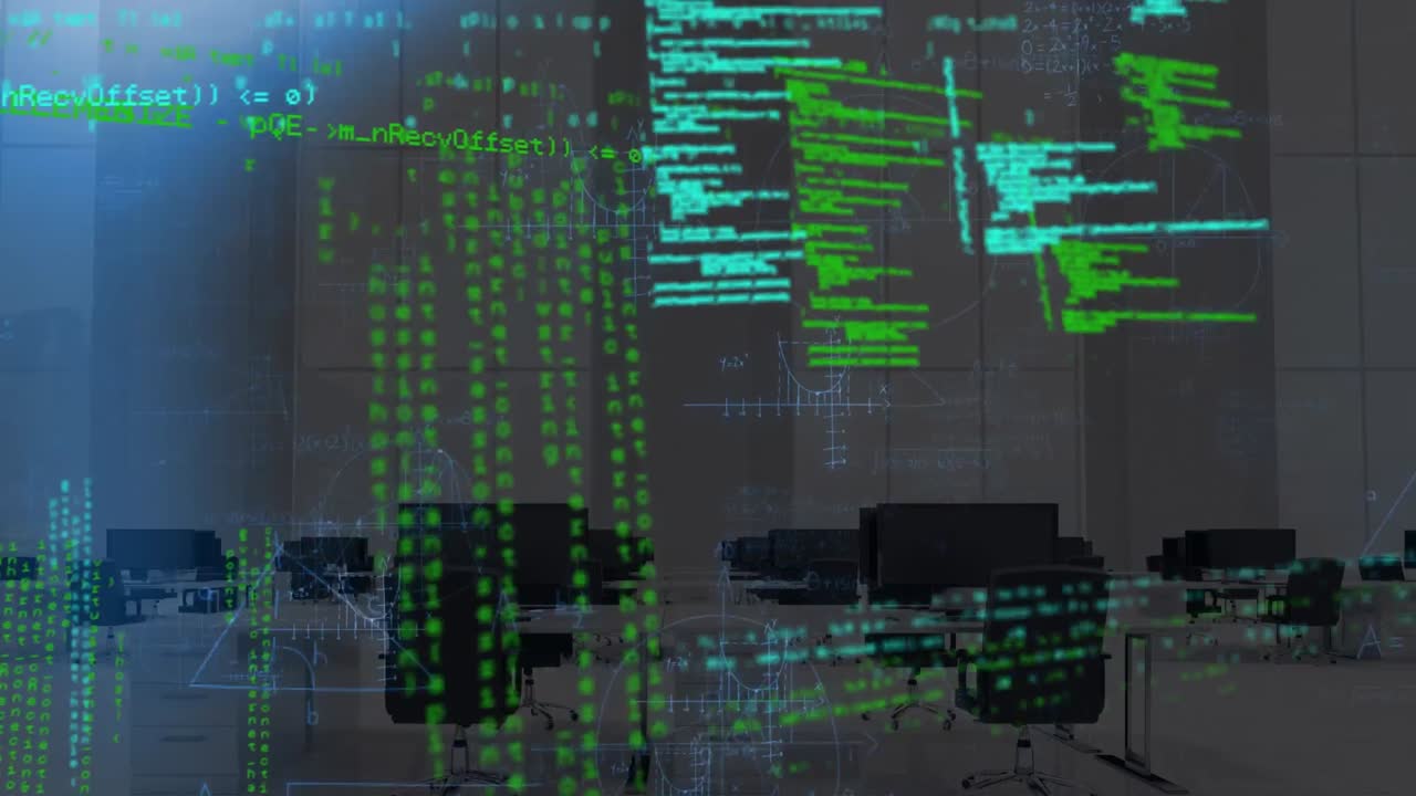 animazione dell'ufficio sull'elaborazione dei dati