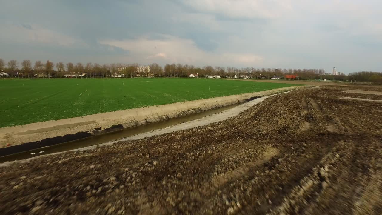 Flygfoto: Byggstarten av fritidshus i Vlissingen, Nederländerna