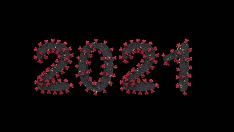 corona virus letter writing 2021 loop with alpha