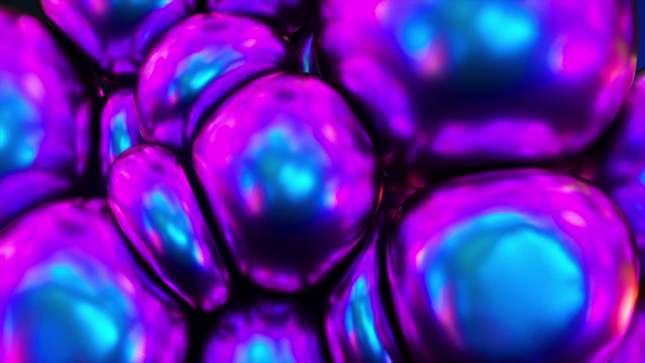 Sfere iridescenti astratte
