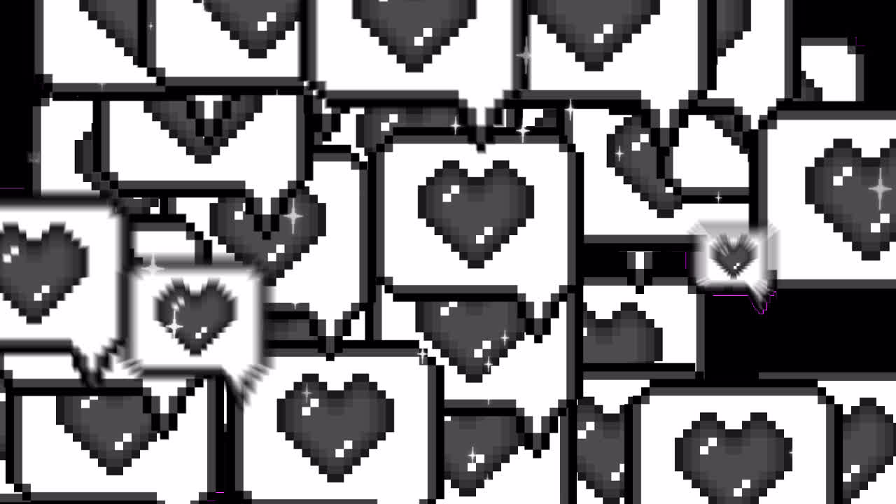 Pixel art pop up speech bubble icon heart Transitions. 1080p - 30 fps - Alpha Channel (5).mov
