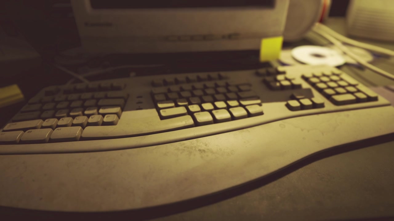 Neglected workspace scene silent and neglected office workstation scene