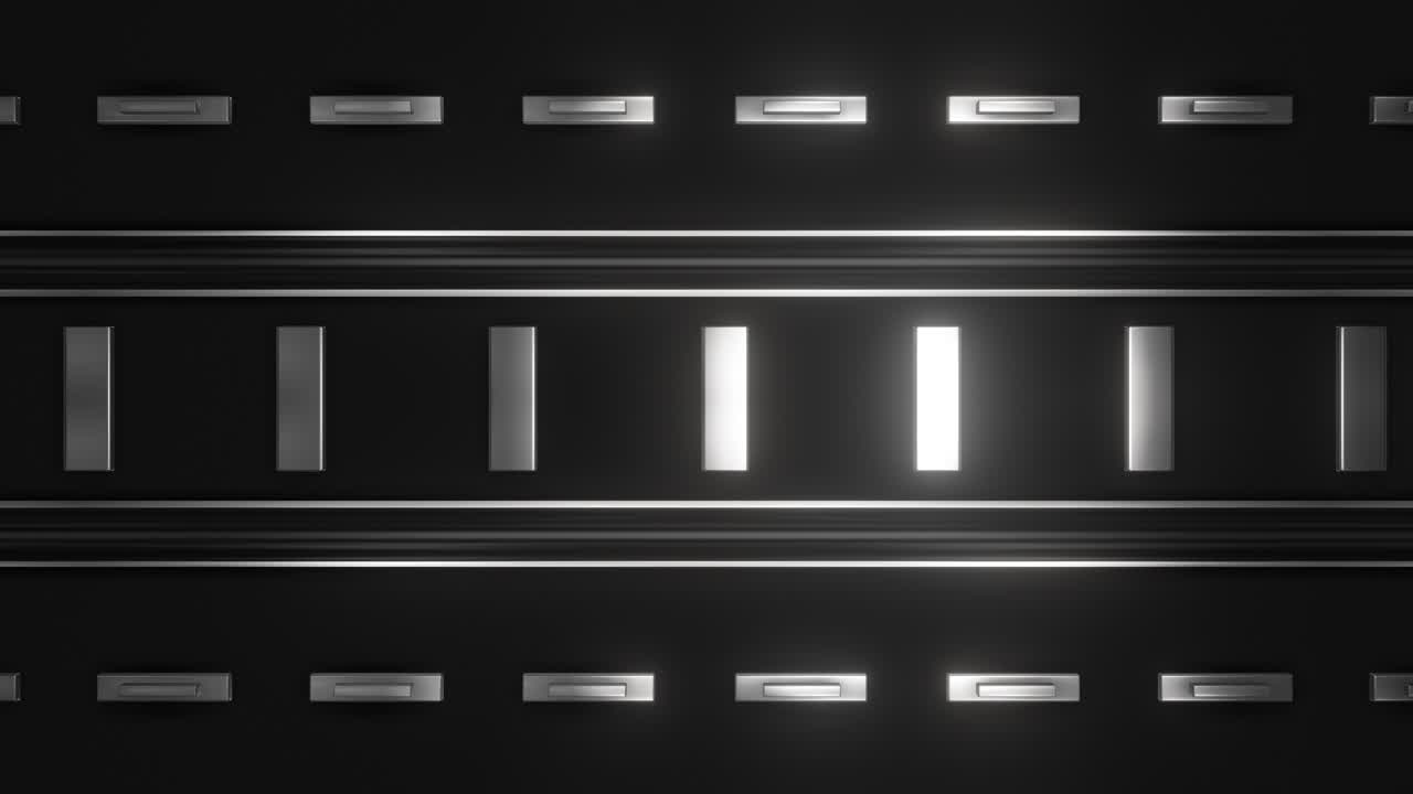 Abstract Geometric Pattern with Metal Rails