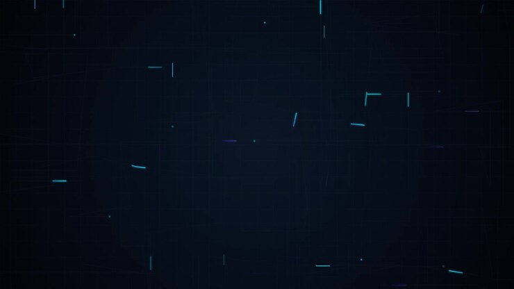 Abstract Digital Network Background with Floating Particles and Lines