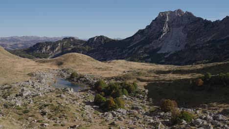 landscape view of durmitor national park in montenegro. - wide shot