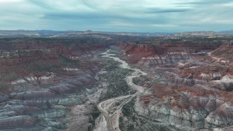 landscapes of paria canyon-vermilion cliffs wilderness in utah - aerial drone shot