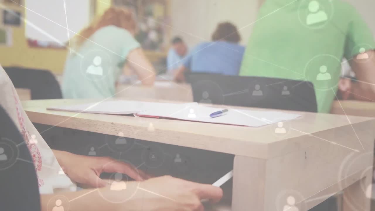 animación de la red de conexiones sobre el aprendizaje de los estudiantes