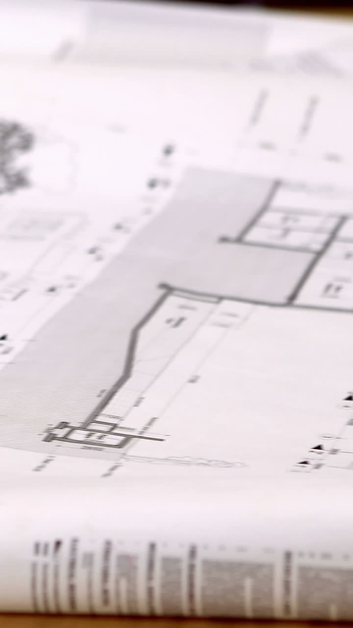 planos en el escritorio del arquitecto