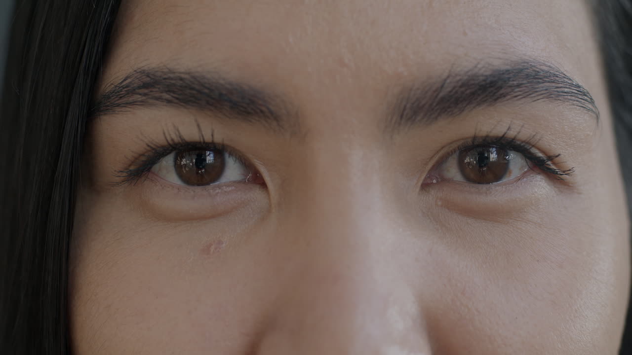 여자의 눈의 클로즈업